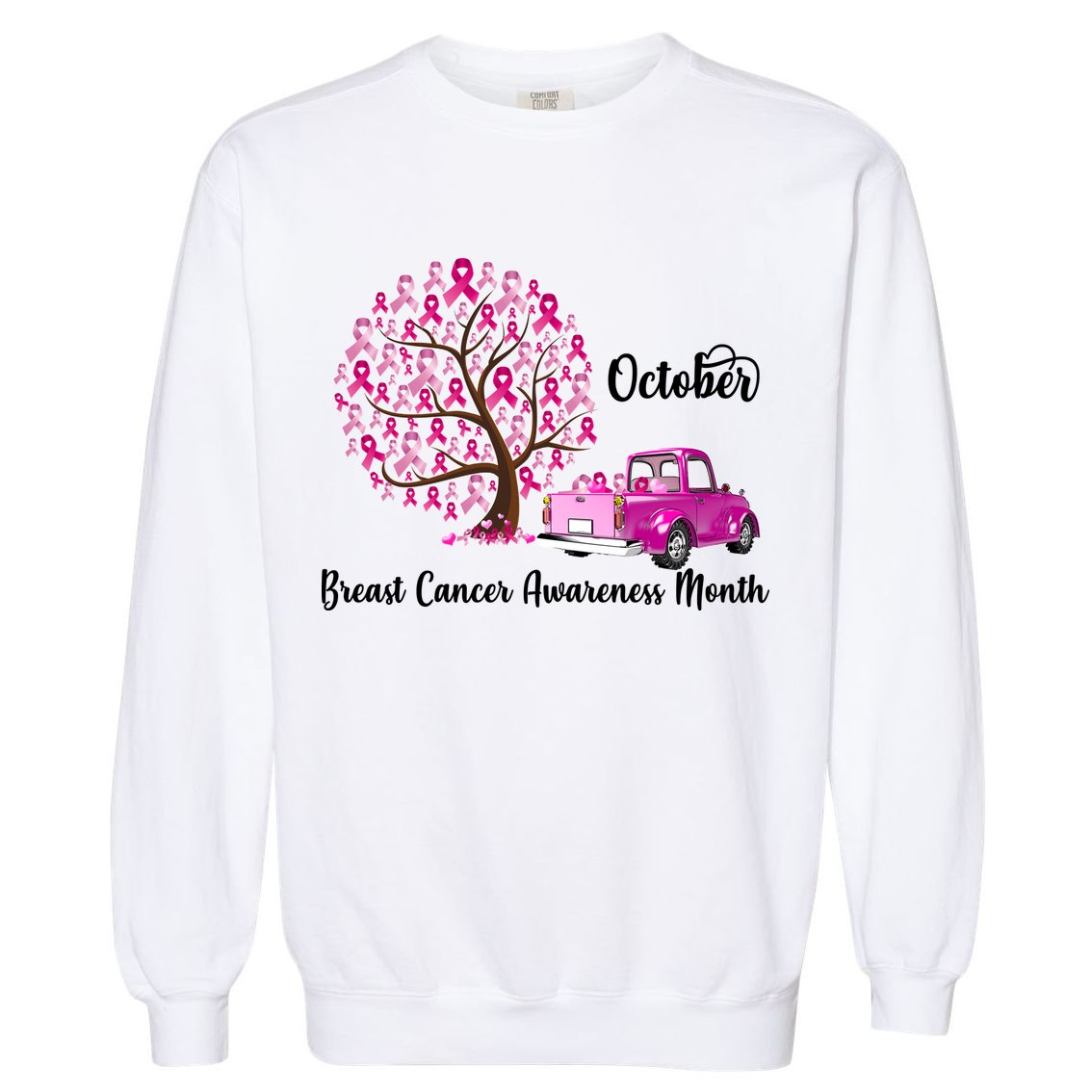 Breast Cancer Awareness Month October Roots Garment-Dyed Sweatshirt