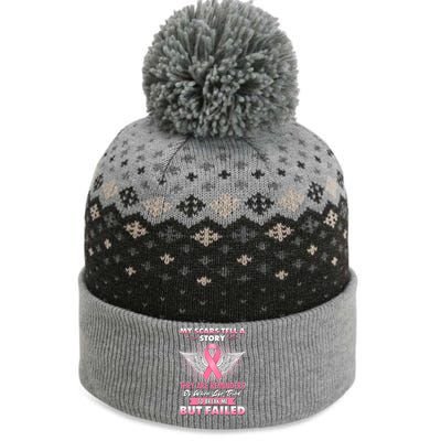 Breast Cancer Awareness My Scars Tell A Story The Baniff Cuffed Pom Beanie