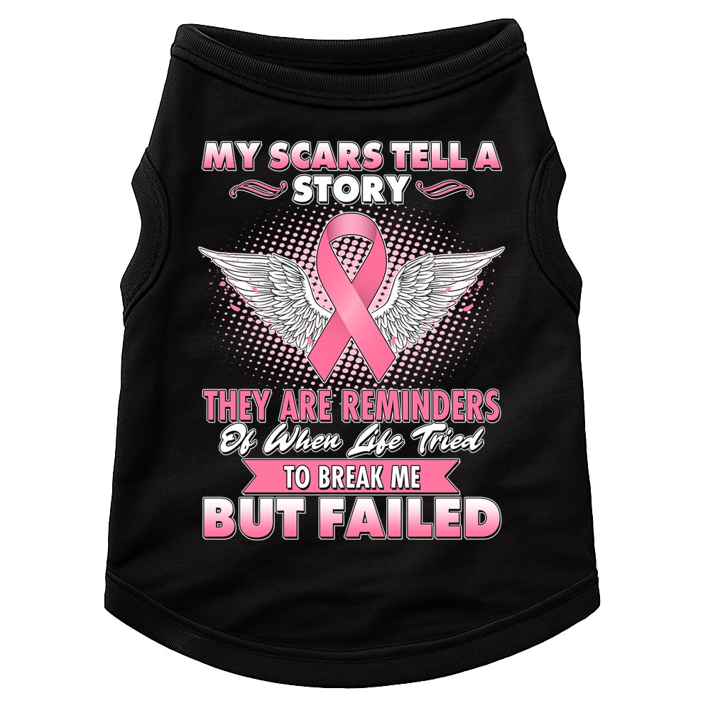 Breast Cancer Awareness My Scars Tell A Story Doggie Tank
