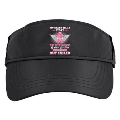 Breast Cancer Awareness My Scars Tell A Story Adult Drive Performance Visor
