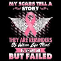 Breast Cancer Awareness My Scars Tell A Story Drawstring Bag