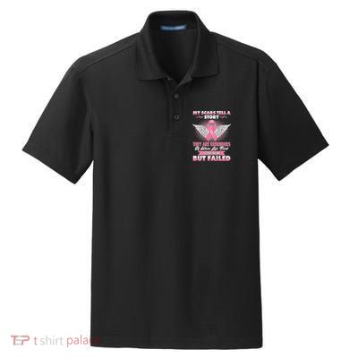 Breast Cancer Awareness My Scars Tell A Story Dry Zone Grid Polo
