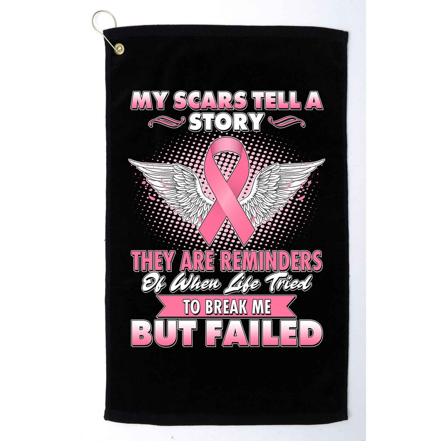 Breast Cancer Awareness My Scars Tell A Story Golf Towel