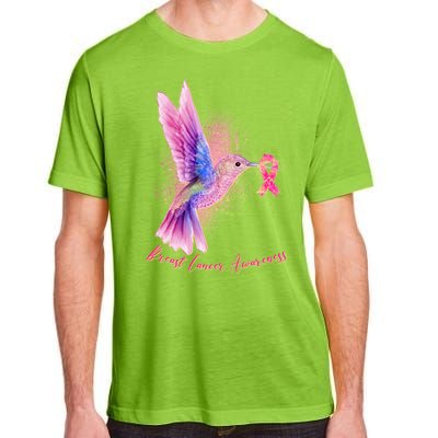 Breast Cancer Awareness Painted Hummingbird Adult ChromaSoft Performance T-Shirt