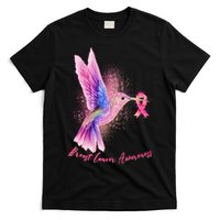 Breast Cancer Awareness Painted Hummingbird T-Shirt