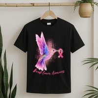 Breast Cancer Awareness Painted Hummingbird T-Shirt