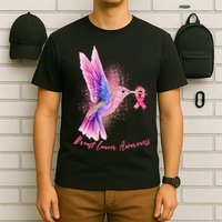 Breast Cancer Awareness Painted Hummingbird T-Shirt