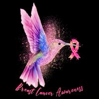 Breast Cancer Awareness Painted Hummingbird T-Shirt
