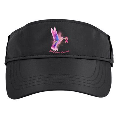 Breast Cancer Awareness Painted Hummingbird Adult Drive Performance Visor