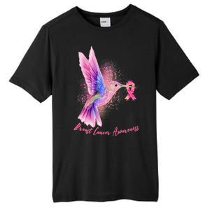 Breast Cancer Awareness Painted Hummingbird Tall Fusion ChromaSoft Performance T-Shirt