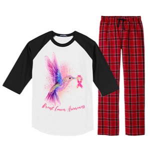 Breast Cancer Awareness Painted Hummingbird Raglan Sleeve Pajama Set