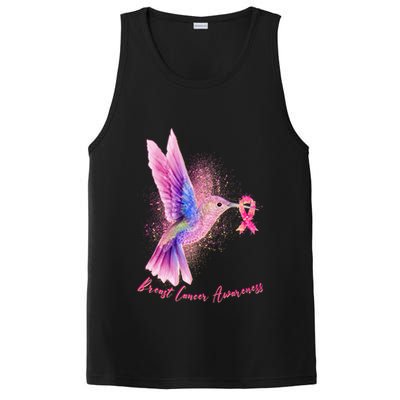 Breast Cancer Awareness Painted Hummingbird PosiCharge Competitor Tank