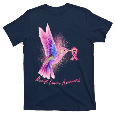 Breast Cancer Awareness Painted Hummingbird T-Shirt