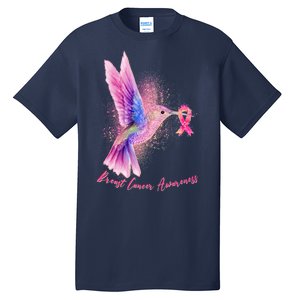 Breast Cancer Awareness Painted Hummingbird Tall T-Shirt