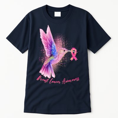 Breast Cancer Awareness Painted Hummingbird Tall T-Shirt