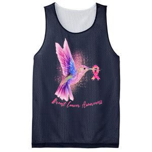 Breast Cancer Awareness Painted Hummingbird Mesh Reversible Basketball Jersey Tank