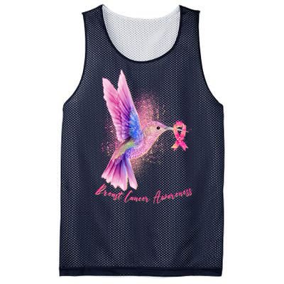 Breast Cancer Awareness Painted Hummingbird Mesh Reversible Basketball Jersey Tank