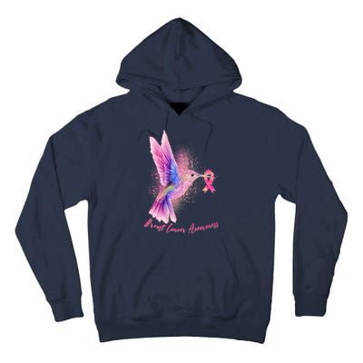 Breast Cancer Awareness Painted Hummingbird Tall Hoodie