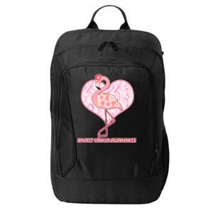 Breast Cancer Awareness Pink Flower Flamingo City Backpack