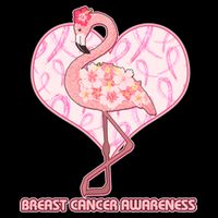 Breast Cancer Awareness Pink Flower Flamingo Flatbill Hat