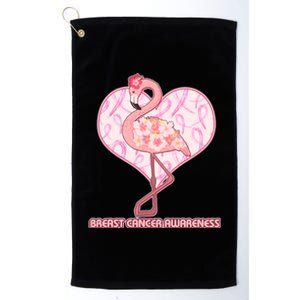 Breast Cancer Awareness Pink Flower Flamingo Platinum Collection Golf Towel