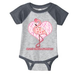 Breast Cancer Awareness Pink Flower Flamingo Infant Baby Jersey Bodysuit