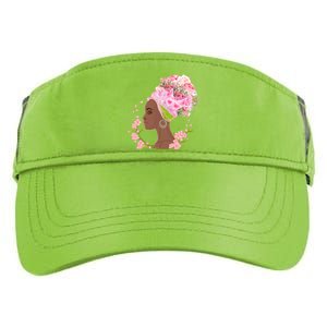 Breast Cancer Awareness Pink Flower Warrior Survivor Adult Drive Performance Visor