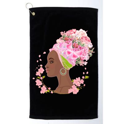 Breast Cancer Awareness Pink Flower Warrior Survivor Golf Towel