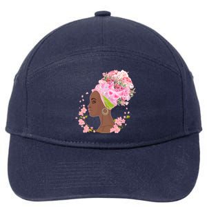 Breast Cancer Awareness Pink Flower Warrior Survivor 7-Panel Snapback Hat