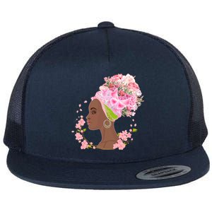 Breast Cancer Awareness Pink Flower Warrior Survivor Flat Bill Trucker Hat