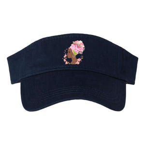 Breast Cancer Awareness Pink Flower Warrior Survivor Valucap Bio-Washed Visor