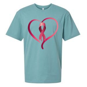 Breast Cancer Awareness Ribbon Heart Sueded Cloud Jersey T-Shirt