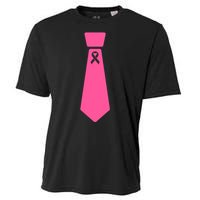 Breast Cancer Awareness Ribbon Tie Cooling Performance Crew T-Shirt