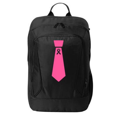 Breast Cancer Awareness Ribbon Tie City Backpack