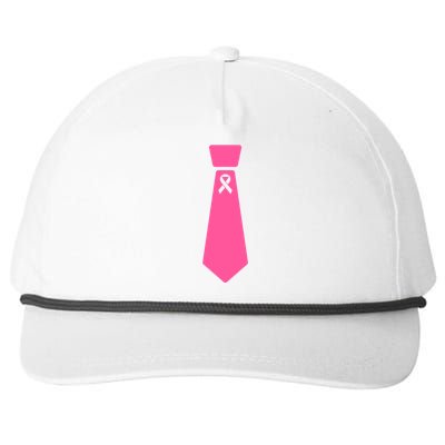 Breast Cancer Awareness Ribbon Tie Snapback Five-Panel Rope Hat