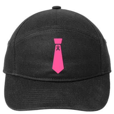 Breast Cancer Awareness Ribbon Tie 7-Panel Snapback Hat