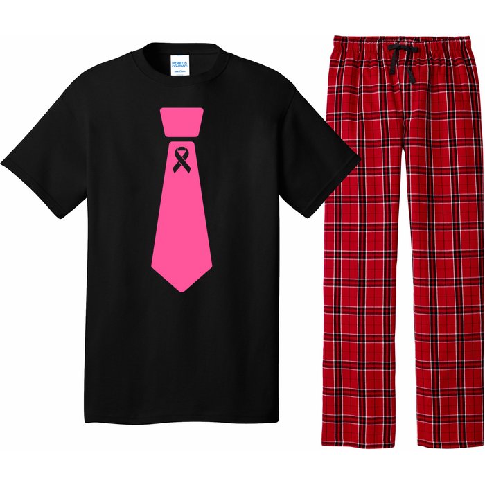 Breast Cancer Awareness Ribbon Tie Pajama Set