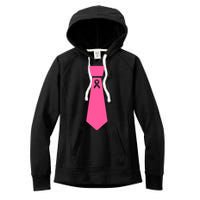 Breast Cancer Awareness Ribbon Tie Women's Fleece Hoodie