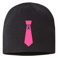 Breast Cancer Awareness Ribbon Tie Sustainable Beanie