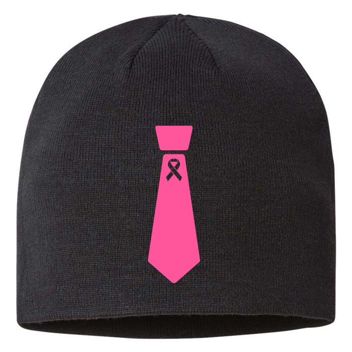 Breast Cancer Awareness Ribbon Tie Sustainable Beanie