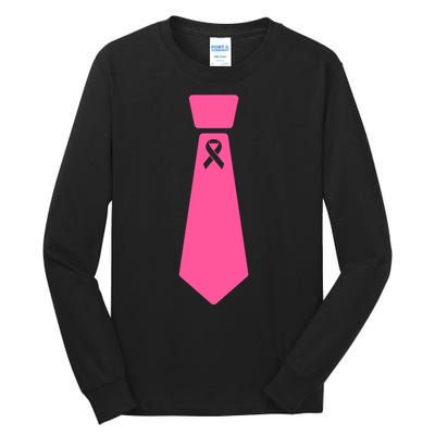 Breast Cancer Awareness Ribbon Tie Tall Long Sleeve T-Shirt