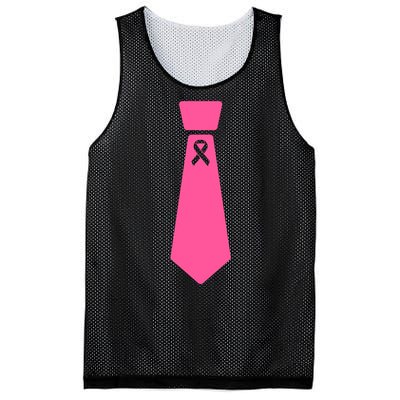 Breast Cancer Awareness Ribbon Tie Mesh Reversible Basketball Jersey Tank