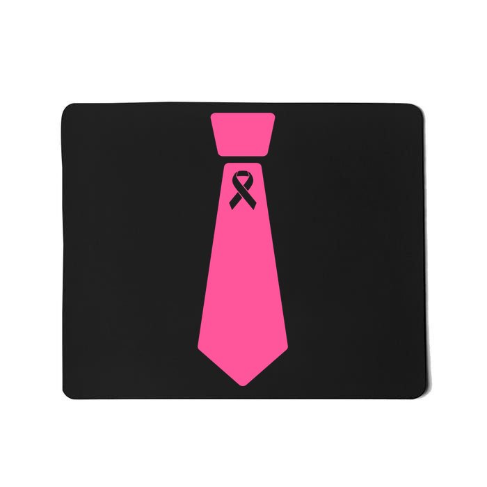 Breast Cancer Awareness Ribbon Tie Mousepad