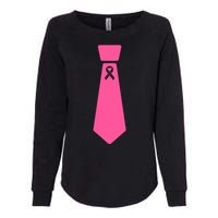 Breast Cancer Awareness Ribbon Tie Womens California Wash Sweatshirt