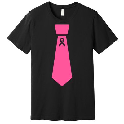 Breast Cancer Awareness Ribbon Tie Premium T-Shirt