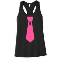 Breast Cancer Awareness Ribbon Tie Women's Racerback Tank