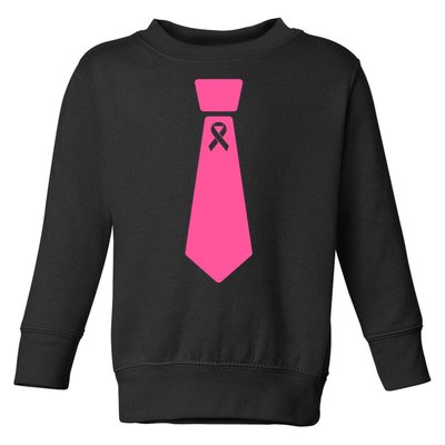 Breast Cancer Awareness Ribbon Tie Toddler Sweatshirt