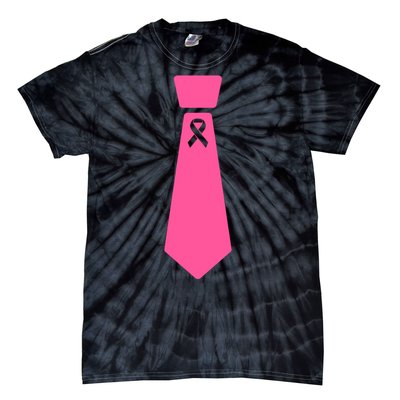 Breast Cancer Awareness Ribbon Tie Tie-Dye T-Shirt