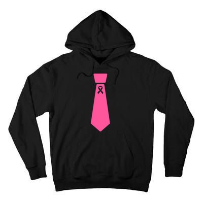 Breast Cancer Awareness Ribbon Tie Tall Hoodie