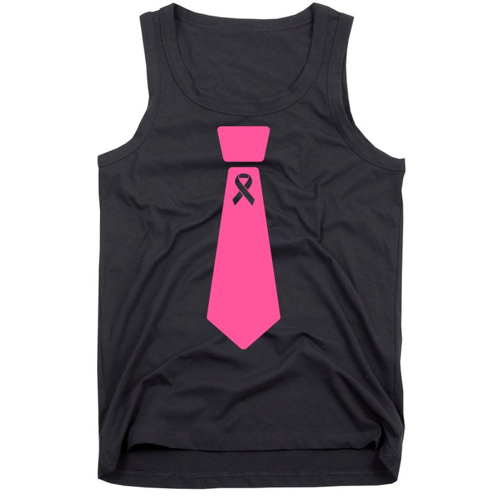 Breast Cancer Awareness Ribbon Tie Tank Top